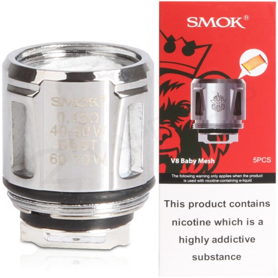 SMOK V8 Baby Mesh Coil 0.15ohm 5 Adet